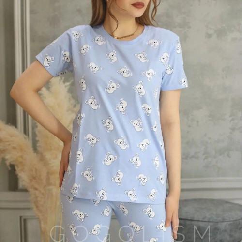ست تیشرت و شلوار زنانه نخ و پنبه