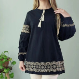 شومیز مانتویی زنانه لنین نخ