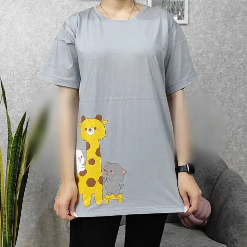 تیشرت لانگ زنانه پنبه