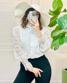 شومیز مجلسی آستین گیپور