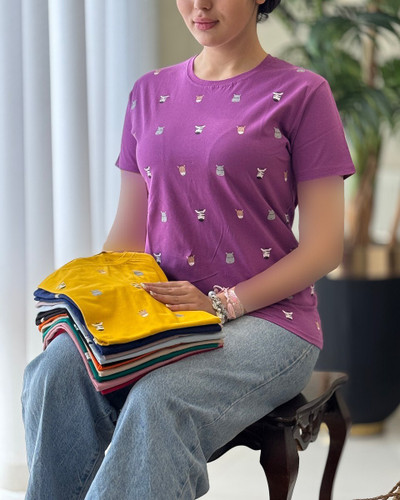 تیشرت زنانه نخ پنبه