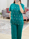 ست تیشرت شلوار زنانه پنبه قواره دار